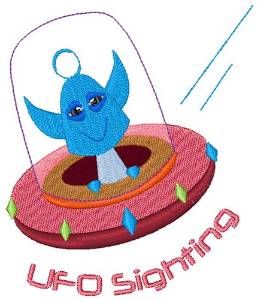 Picture of UFO Sighting Machine Embroidery Design