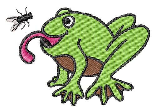 Hungry Froggie Machine Embroidery Design