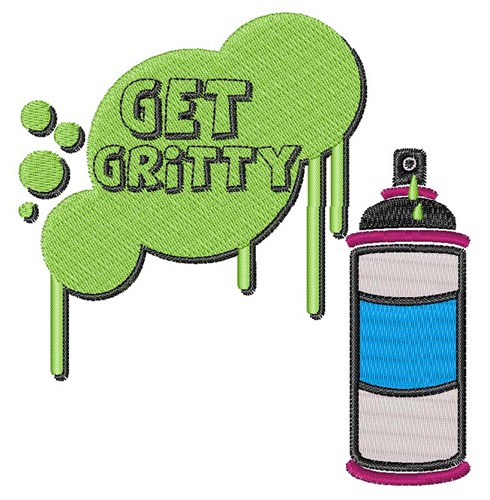 Get Gritty Machine Embroidery Design