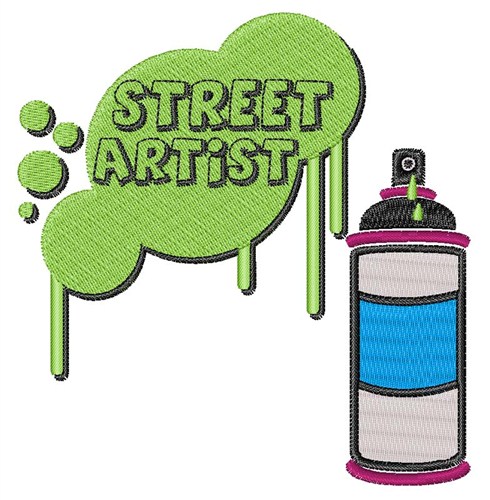 Street Artist Machine Embroidery Design