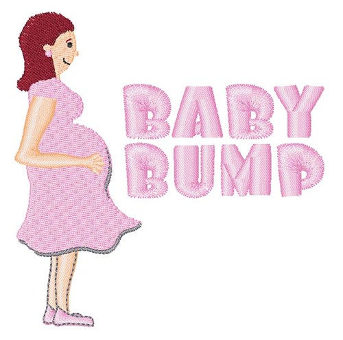 Baby Bump Machine Embroidery Design