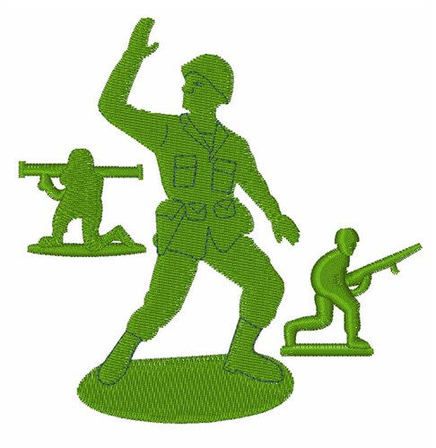 Army Men Toys Machine Embroidery Design