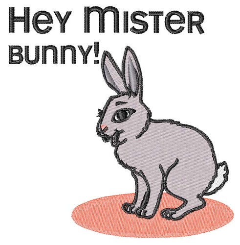 Mister Bunny Machine Embroidery Design