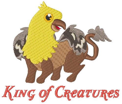 King Of Creatures Machine Embroidery Design