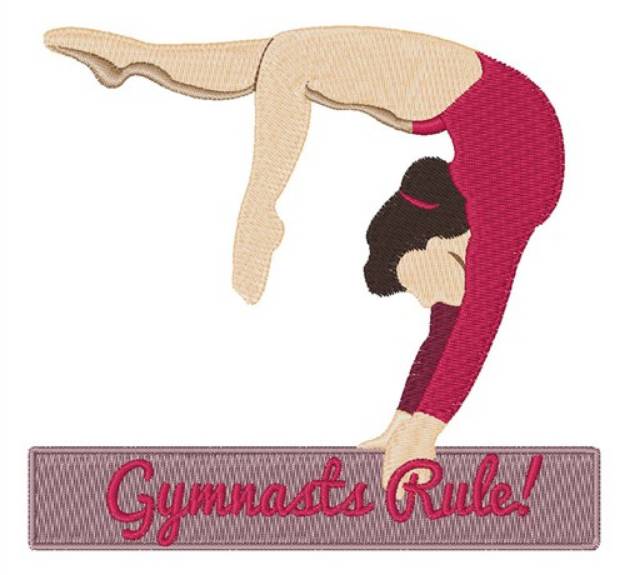 Picture of Gymnasts Rule Machine Embroidery Design