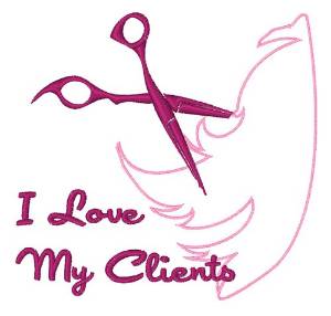 Picture of Love My Clients Machine Embroidery Design