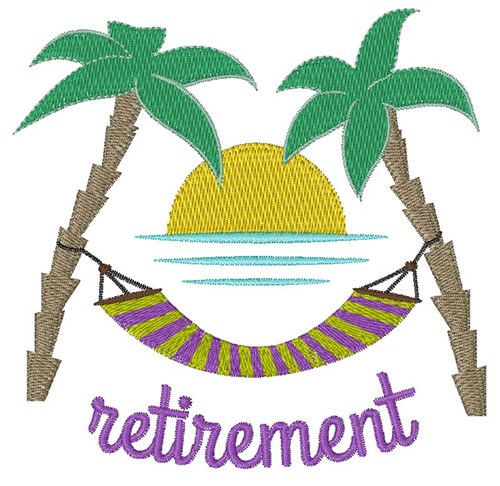 Retirement Machine Embroidery Design