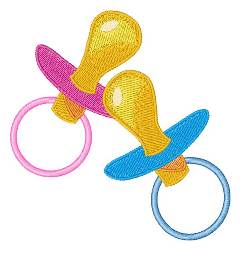 Pacifiers Machine Embroidery Design