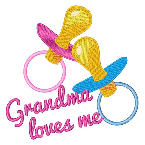 Grandma Loves Me Machine Embroidery Design