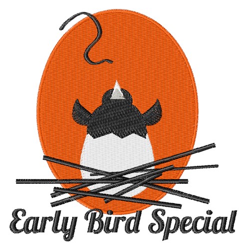 Early Bird Special Machine Embroidery Design