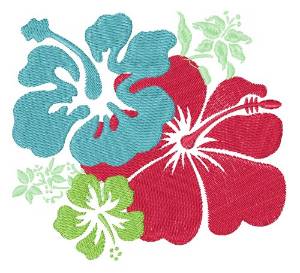 Picture of Hawaiian Hibiscus Machine Embroidery Design