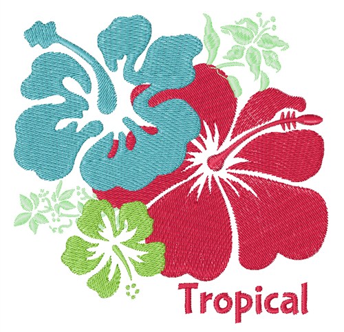 Tropical Machine Embroidery Design