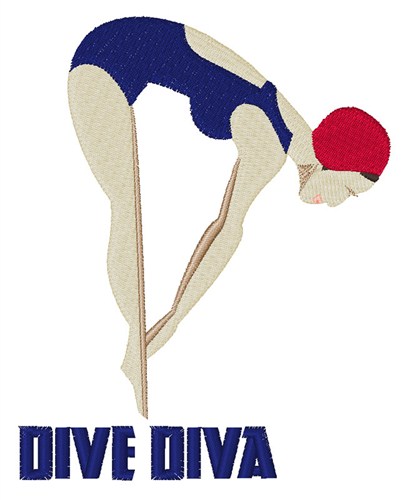 Dive Diva Machine Embroidery Design