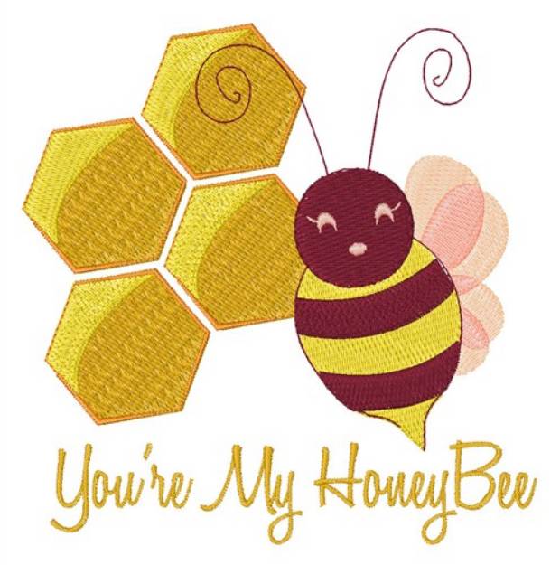 Picture of My Honey Bee Machine Embroidery Design