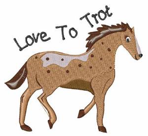 Picture of Love To Trot Machine Embroidery Design