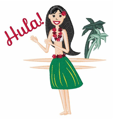 Hula! Machine Embroidery Design