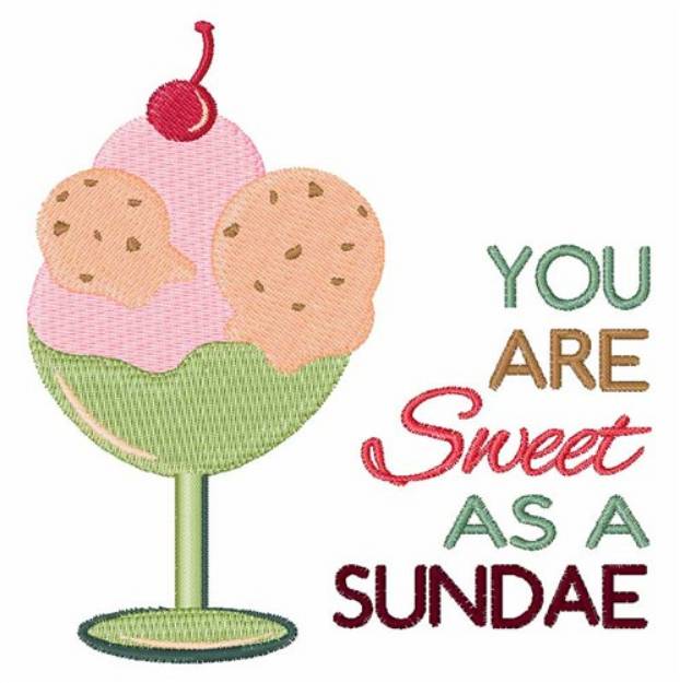 Picture of Sweet Sundae Machine Embroidery Design