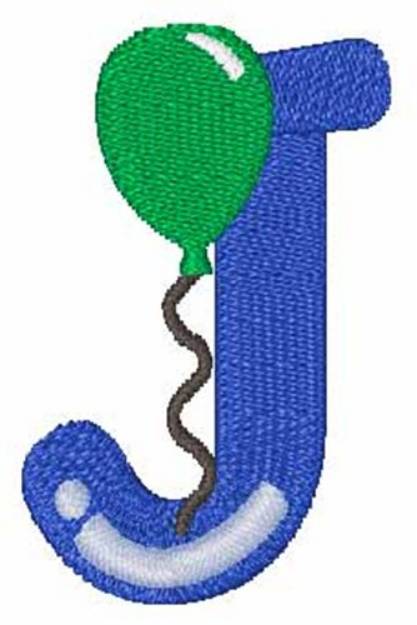 Picture of Party Balloon J Machine Embroidery Design