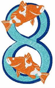 Picture of Double Fish 8 Machine Embroidery Design