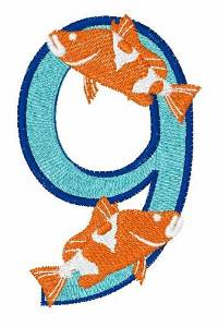 Picture of Double Fish 9 Machine Embroidery Design
