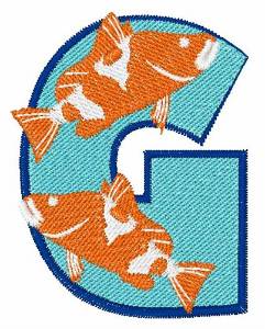 Picture of Double Fish G Machine Embroidery Design