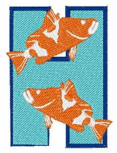 Picture of Double Fish H Machine Embroidery Design