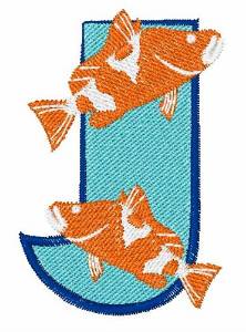 Picture of Double Fish J Machine Embroidery Design