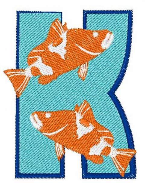 Picture of Double Fish K Machine Embroidery Design