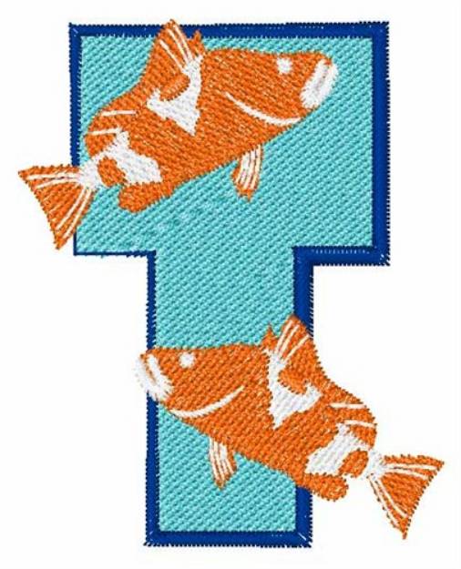 Picture of Double Fish T Machine Embroidery Design
