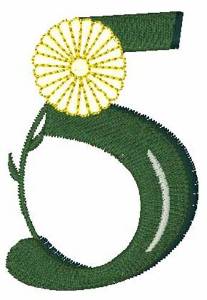 Picture of Yellow Flower 5 Machine Embroidery Design