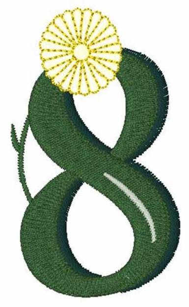 Picture of Yellow Flower 8 Machine Embroidery Design