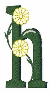Picture of Yellow Flower h Machine Embroidery Design