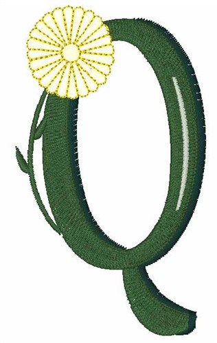 Yellow Flower Q Machine Embroidery Design
