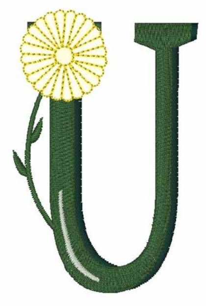 Picture of Yellow Flower U Machine Embroidery Design