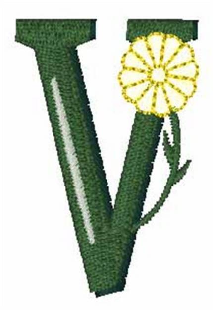 Picture of Yellow Flower v Machine Embroidery Design