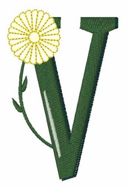 Picture of Yellow Flower V Machine Embroidery Design