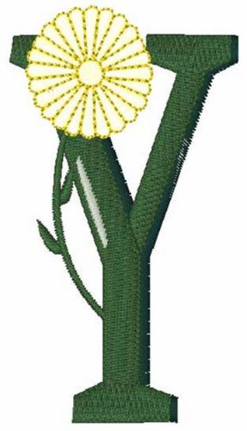 Picture of Yellow Flower Y Machine Embroidery Design