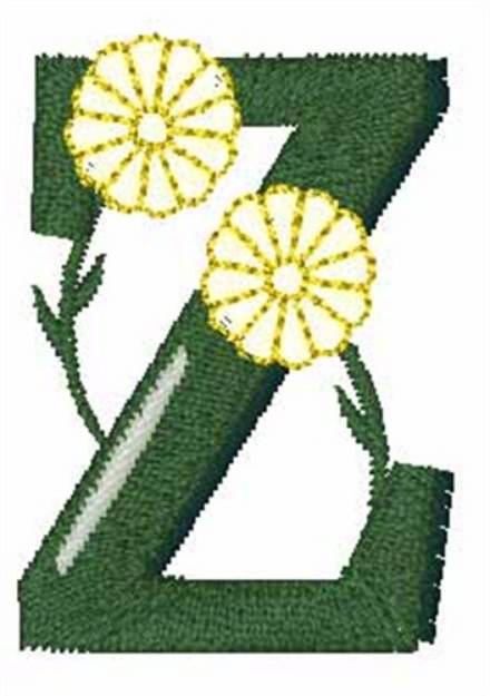 Picture of Yellow Flower z Machine Embroidery Design