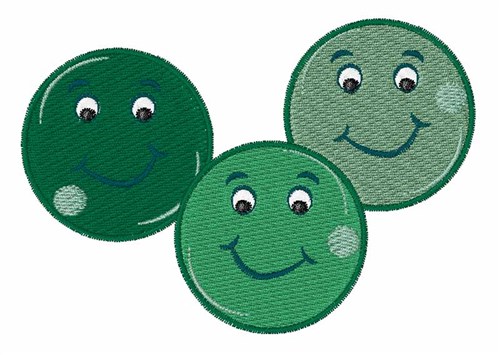 Green Peas Machine Embroidery Design