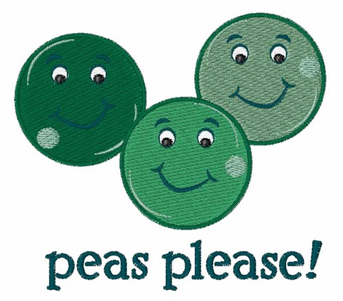 Peas Please Machine Embroidery Design