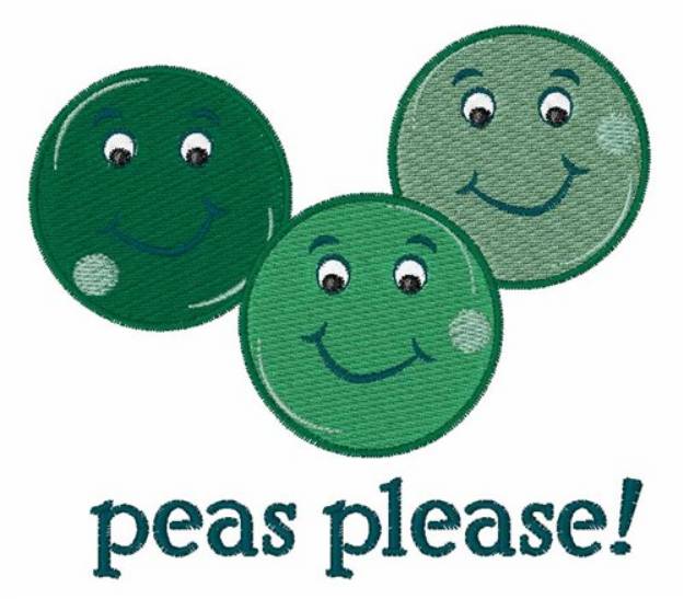 Picture of Peas Please Machine Embroidery Design
