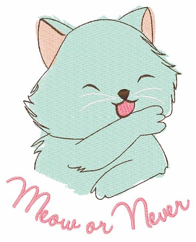 Meow Or Never Machine Embroidery Design