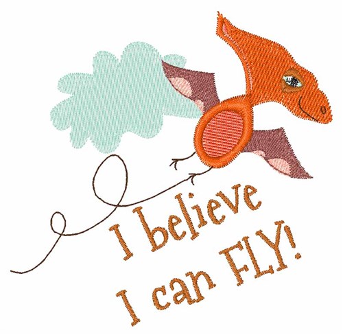 I Believe I Can Fly Machine Embroidery Design