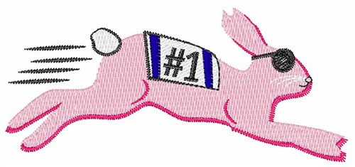 Racing Rabbit Machine Embroidery Design