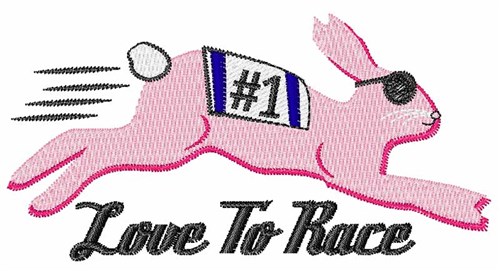 Love To Race Machine Embroidery Design
