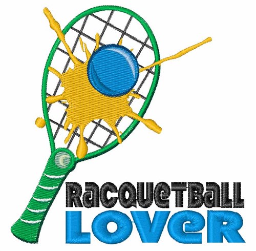 Racquetball Lover Machine Embroidery Design