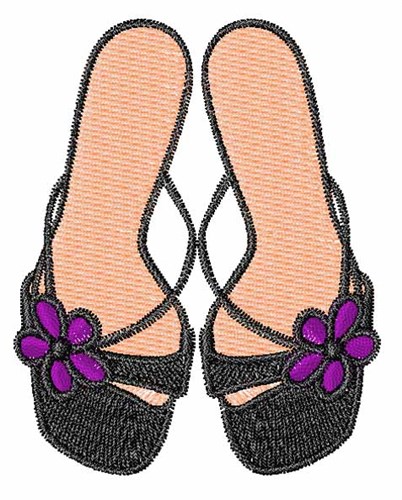 Sandals Machine Embroidery Design