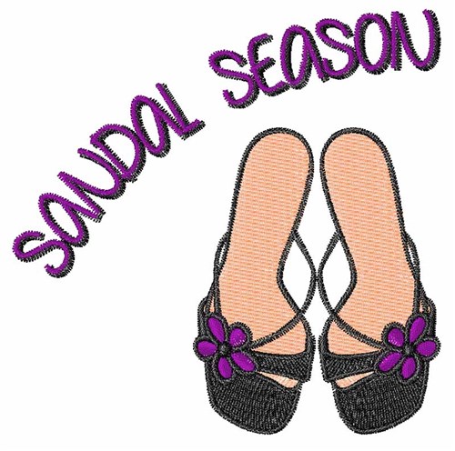 Sandal Season Machine Embroidery Design