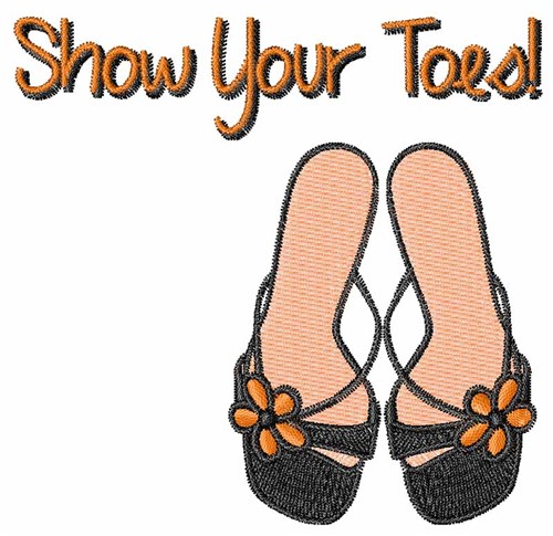 Show Your Toes Machine Embroidery Design