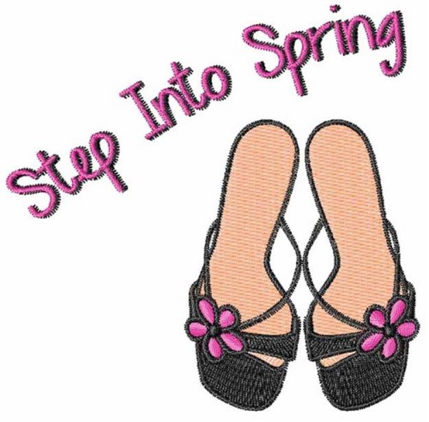 Picture of Step Into Spring Machine Embroidery Design